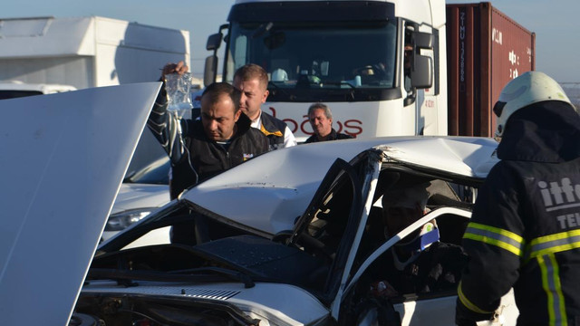 Tekirdağ'da tırla otomobil çarpıştı: 1 yaralı