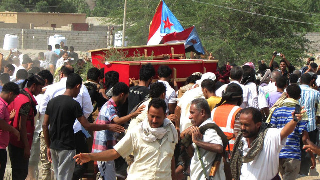 Yemen'de Aden Valisi Saad'ın cenaze töreni