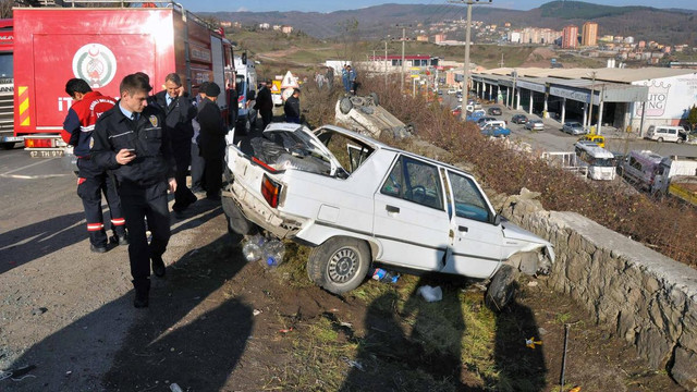 Zonguldak'ta zincirleme trafik kazası: 7 yaralı