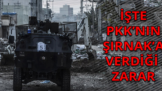 PKK Şırnaka ne kadar zarar verdi?