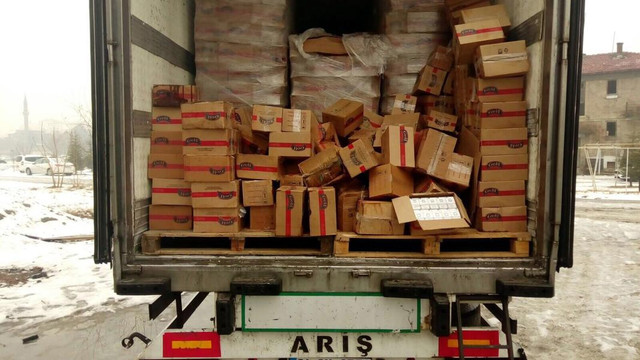 Dondurma kutularında kaçak sigara sevkiyatı