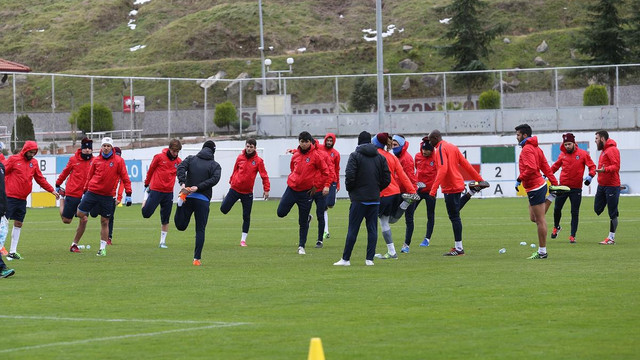 Trabzonspor, ikinci yarı hazırlıklarını sürdürdü