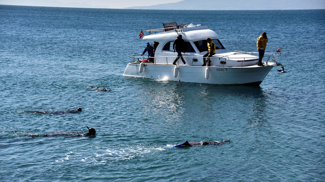 Bodrum'da dalgıçlar denizin dibini temizledi