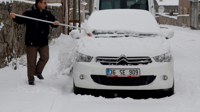 Kars'ta kar yağışı