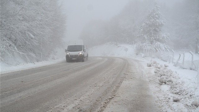 Kütahya'da kar yağışı