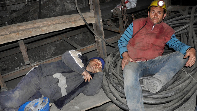 Amasya'daki maden işçilerinin protestosu
