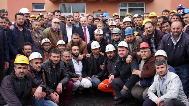 Amasya'daki maden işçilerinin protestosu