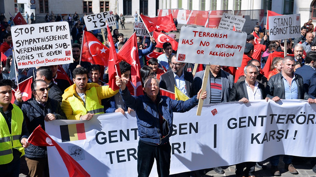 Belçikalı Türkler, PKK ve DAEŞ terörünü protesto etti