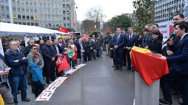 Brüksel’de teröre karşı Türk çadırı