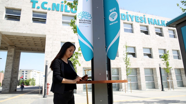 Bursa'da çevreci internet erişim noktaları kuruldu