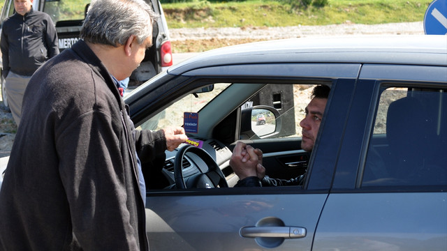 Çanakkale'de trafik yavaşlatma eylemi