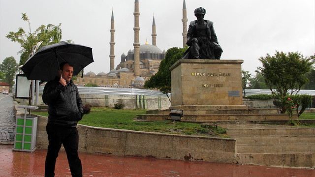 Edirne'de şiddetli yağış