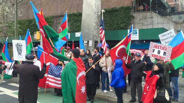 Ermenistan'ın Azerbaycan topraklarındaki saldırılarına protesto