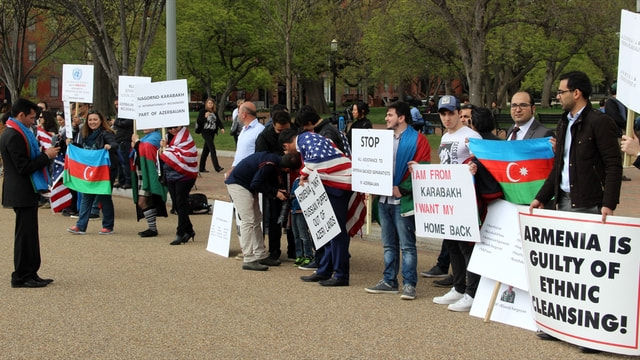 Ermenistan’ın Azerbaycan topraklarını işgali Washington’da protesto edildi