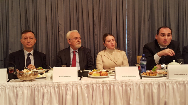 Gürcistanlı Bakan Kumsişvili Türk iş adamlarıyla bir araya geldi