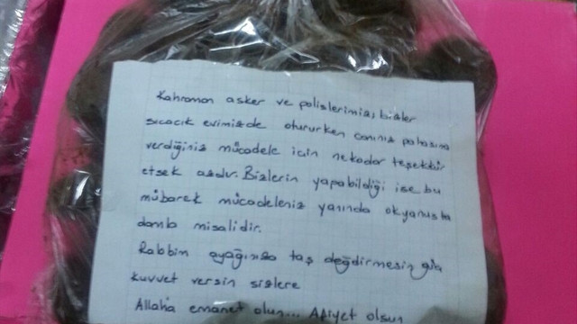 Güvenlik güçlerine duygu dolu destek mektupları