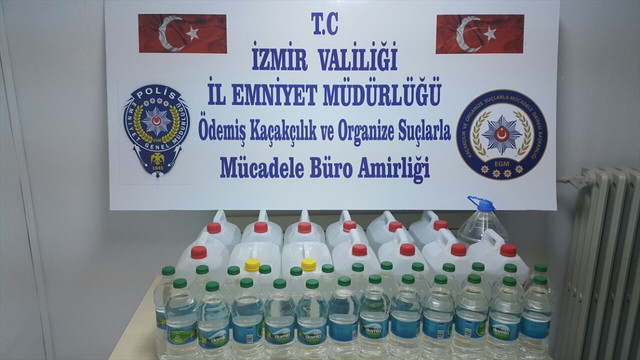 İzmir'de sahte içki operasyonu