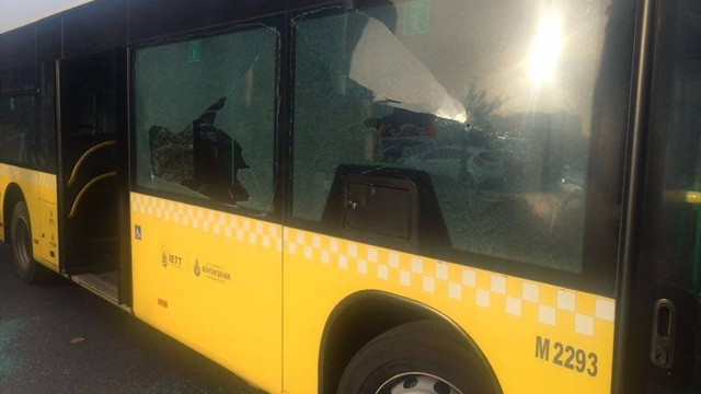 Kağıthane'deki polise taşlı saldırı