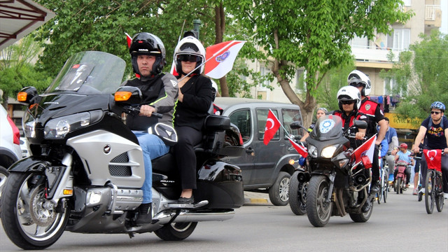 Manisa'da şehit polis anısına motosiklet konvoyu