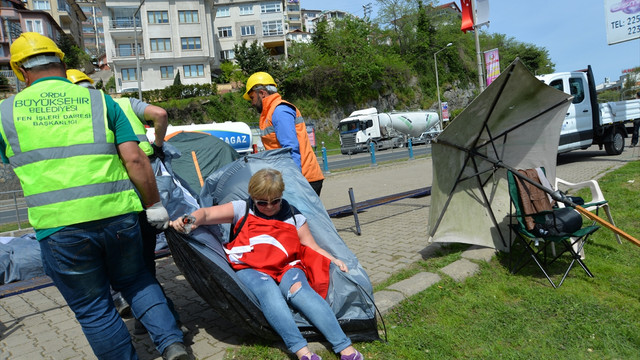 Ordu'da sahilime dokunma eylemi