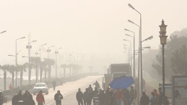 Samsunda sis etkili oldu