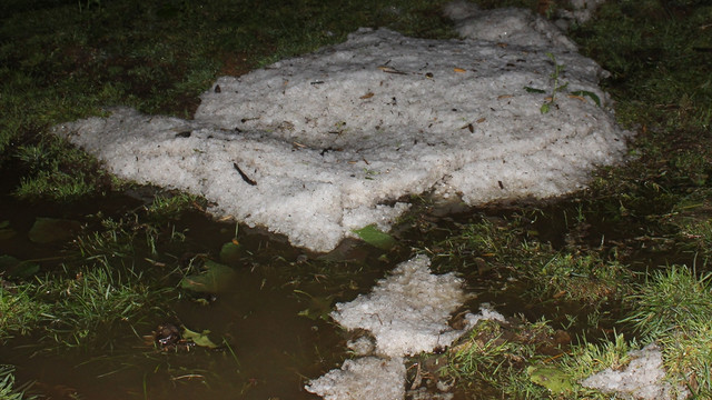 Samsun'a dolu yağdı