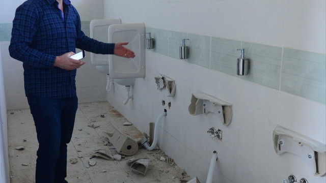 Spor kulübünden musluk hırsızlığı