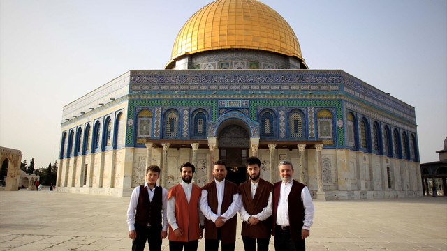 Türk semazenler Mescid-i Aksa'da
