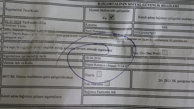 40 yaşında ama sigorta girişi 2034