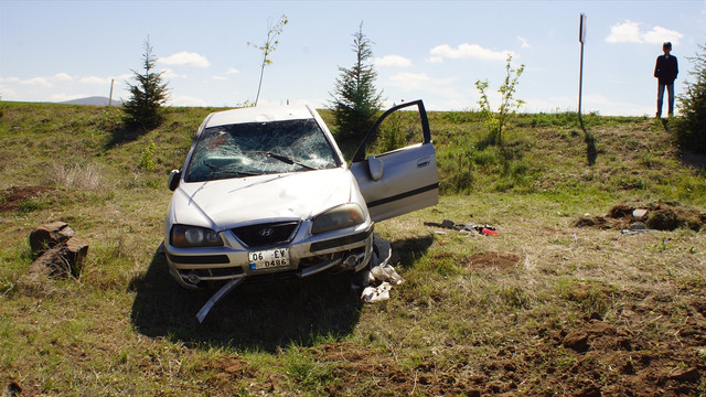 Ankarada trafik kazası: 1 ölü 1 yaralı