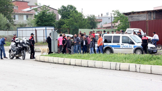 Asayiş uygulaması yapan polislere saçma isabet etti
