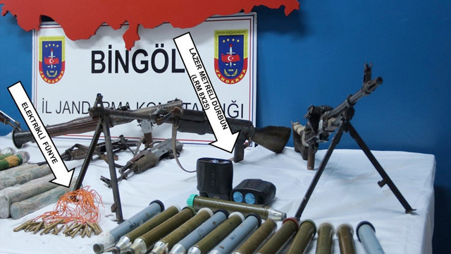 Bingöl’de PKKya ait mühimmat bulundu