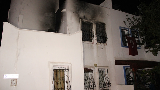 Bodrum'da ev yangını