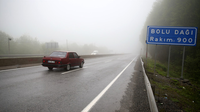 Bolu Dağı'nda yoğun sis