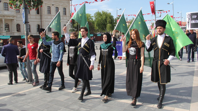 Sivasta Çerkes sürgününün 152. yılı dolayısıyla yürüyüş düzenledi