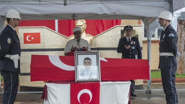 Şehit Polis Memuru Öter için Gaziantepte tören düzenlendi