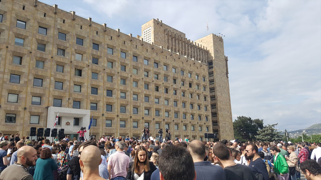 Gürcistan'da Rus işgali protestosu