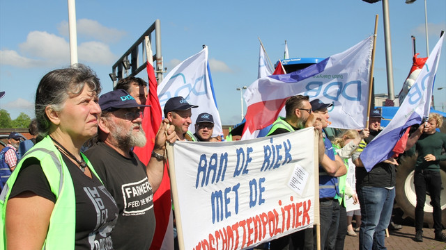 Hollandalı süt üreticilerinden protesto