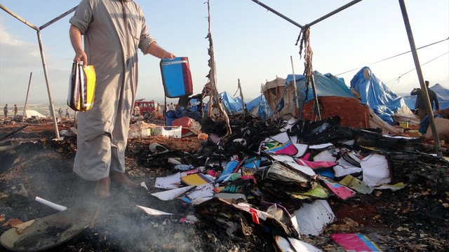 Suriye'de çadır kente hava saldırısı