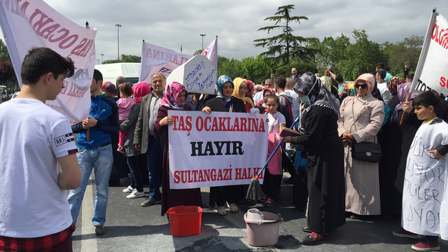 İstanbul'da taş ocakları protestosu