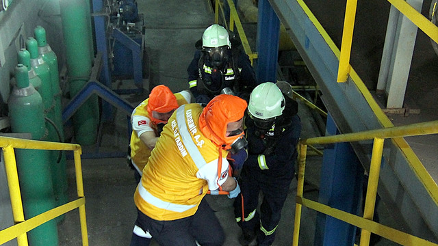 KARDEMİR'de kurtarma tatbikatı