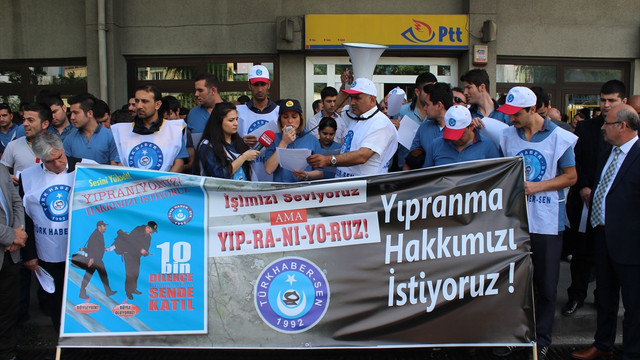 PTT çalışanlarından yıpranma hakkı eylemi