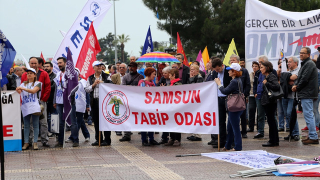 Samsun'da Laik Eğitim ve Laik Yaşam mitingi