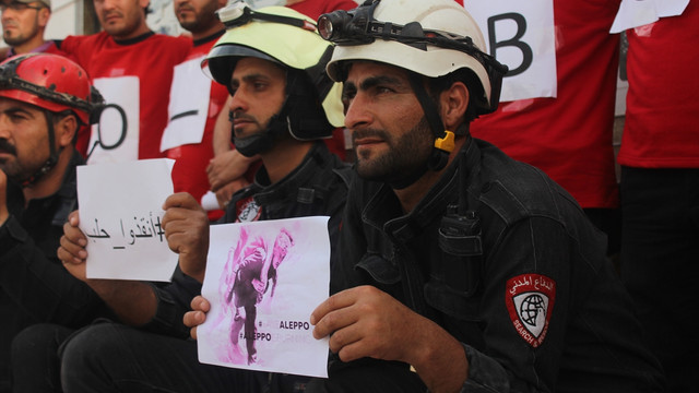 Suriye'de Halep Yanıyor eylemi