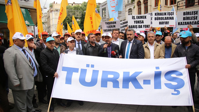 Türk-İş'ten esnek çalışma protestosu