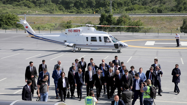 Bakan Arslan, Yavuz Sultan Selim Köprüsü'nde incelemelerde bulundu