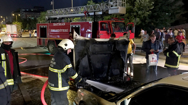 Batman'da araç yangını