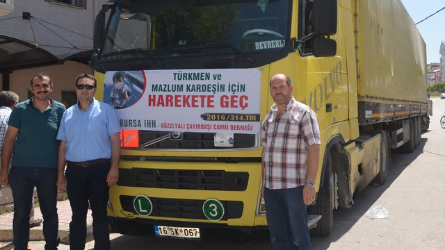 Bursa'dan Suriyeli mağdurlara gıda yardımı