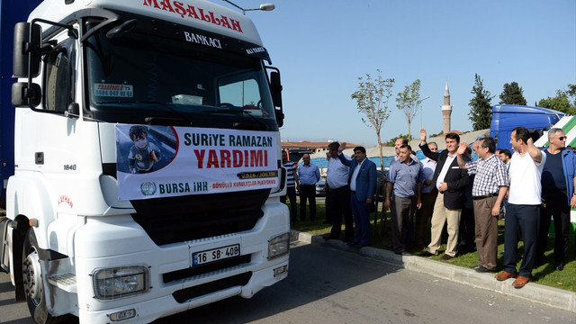 Bursa'dan Suriyeli savaş mağdurlarına yardım
