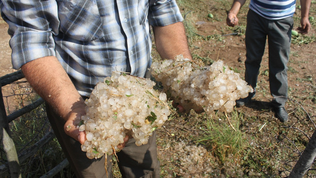 Çanakkale'de kuvvetli rüzgar ve dolu